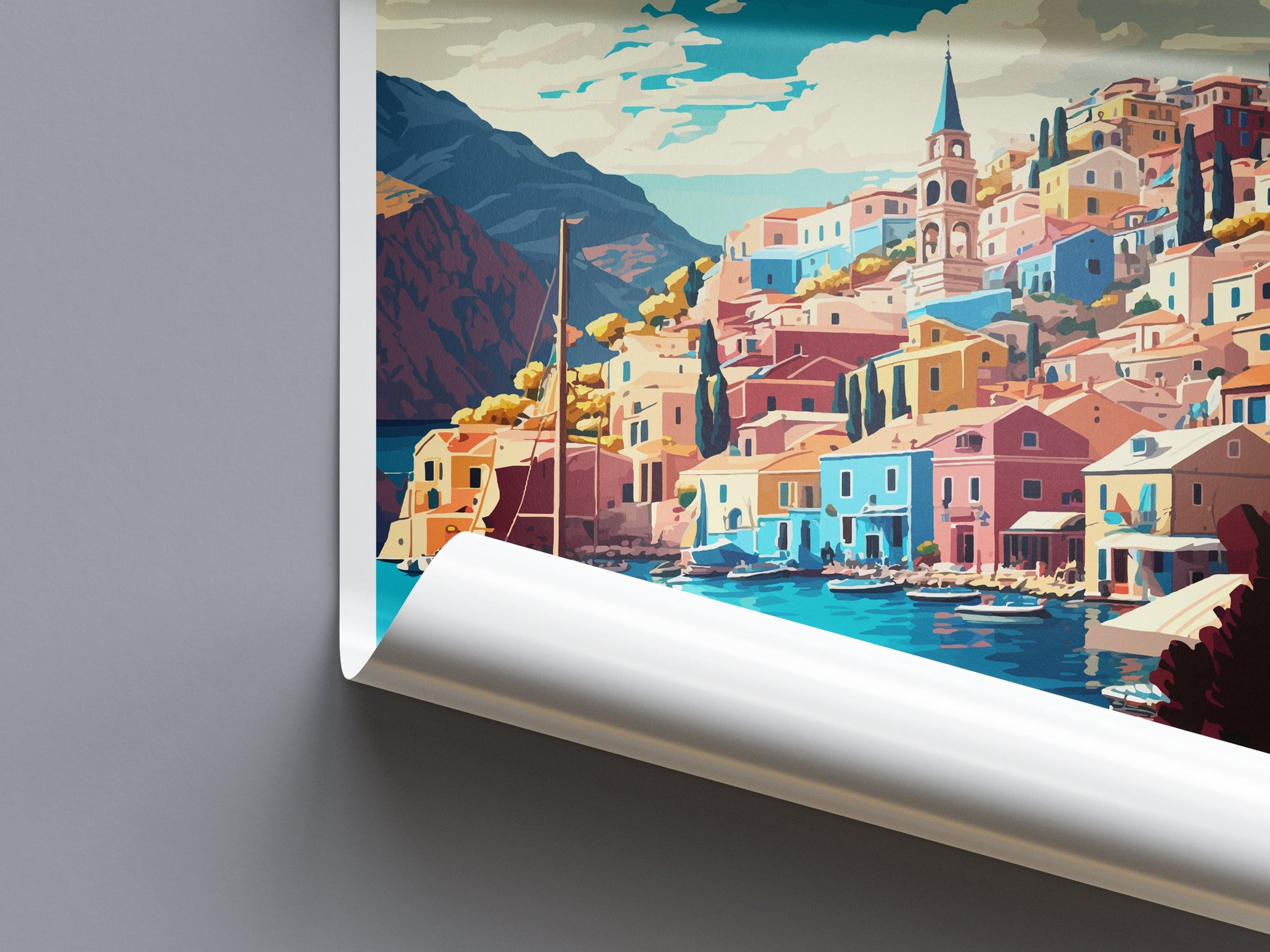 Symi Travel Print Wall Art Symi Greece Wall Hanging Home Decor Symi Gift Art Lovers Wall Art Print Symi Greece Wall Art Poster