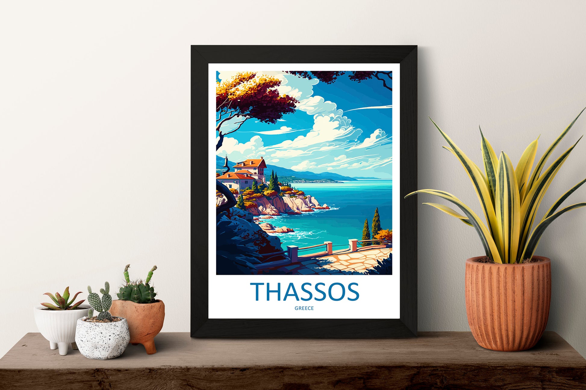 Thassos Travel Print Wall Art Thassos Greece Wall Hanging Home Decoration Thassos Gift Art Lovers Wall Art Print Thassos Greece Wall Art
