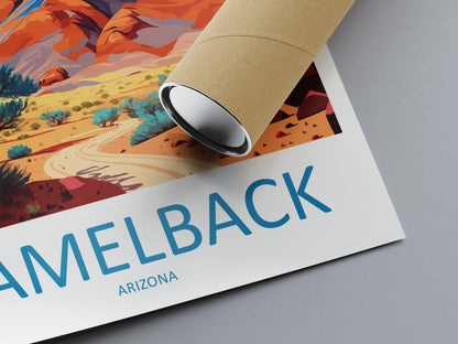 Camelback Mountain Travel Print Wall Art Camelback Wall Hanging Home Décor Camelback Gift Art Lovers Arizona Art Lover Gift Arizona Print