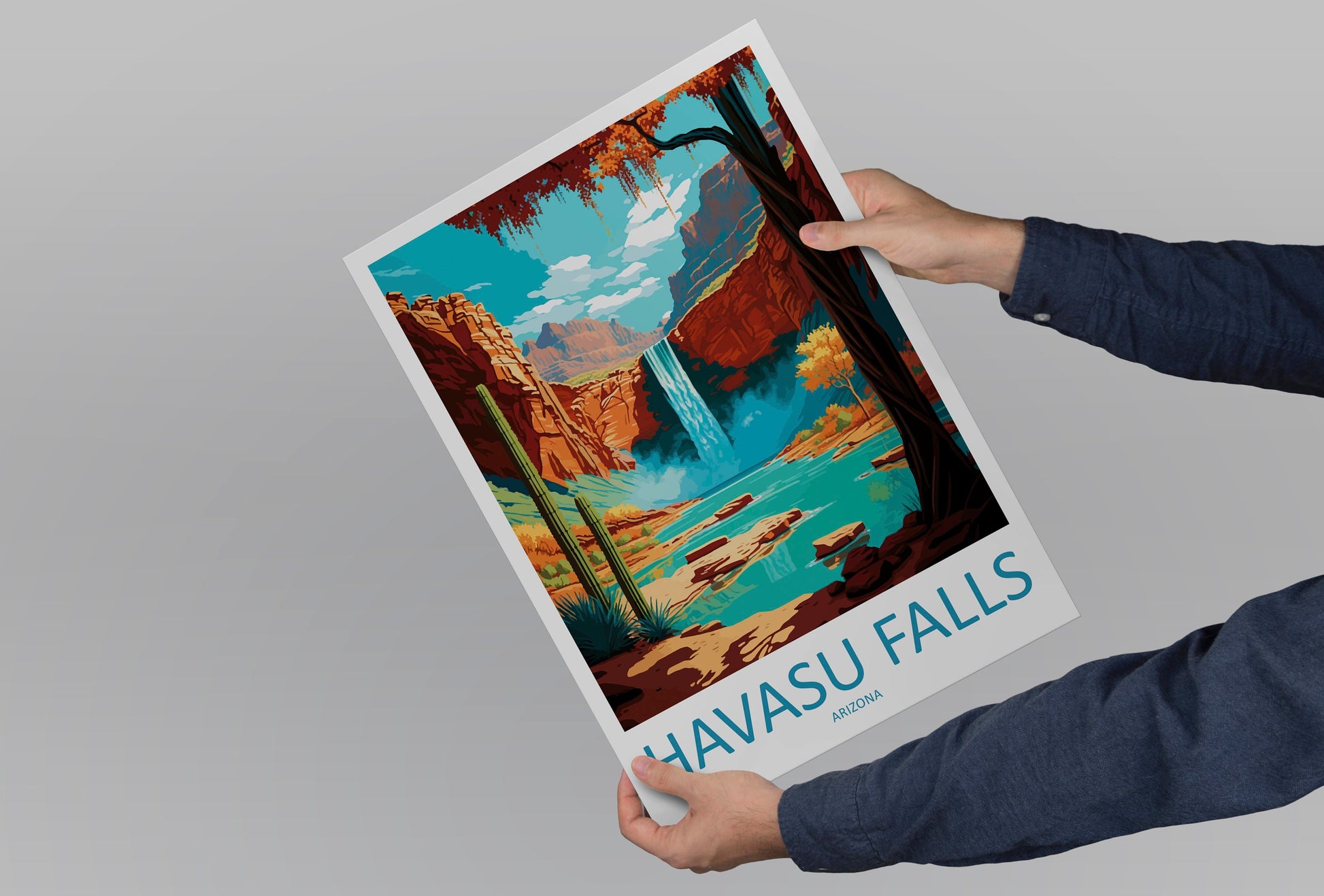 Havasu Falls Travel Print Wall Art Havasu Falls Wall Hanging Home Décor Havasu Falls Gift Art Lovers Arizona Art Lover Gift Arizona Print