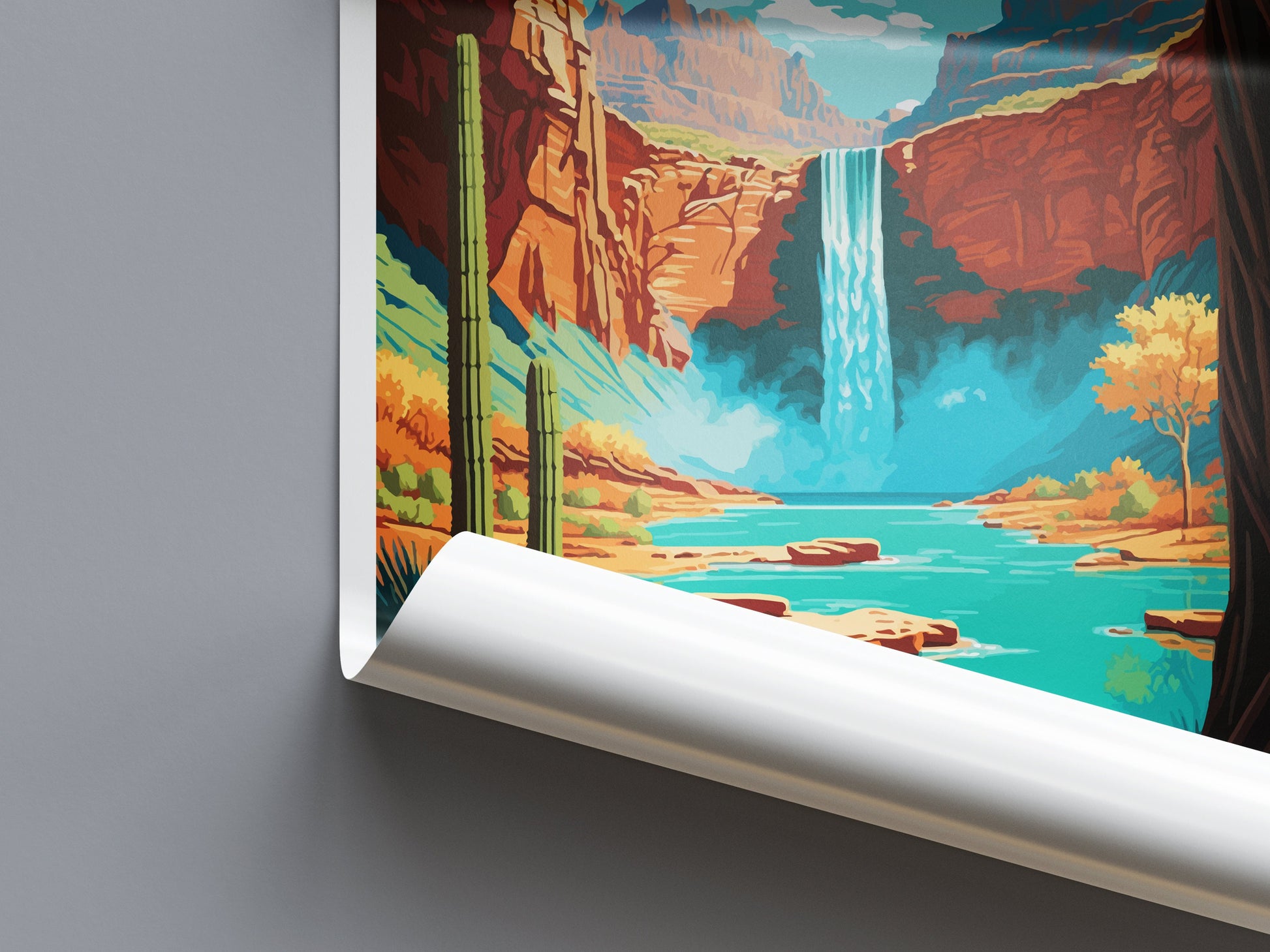 Havasu Falls Travel Print Wall Art Havasu Falls Wall Hanging Home Décor Havasu Falls Gift Art Lovers Arizona Art Lover Gift Arizona Print