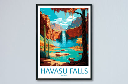 Havasu Falls Travel Print Wall Art Havasu Falls Wall Hanging Home Décor Havasu Falls Gift Art Lovers Arizona Art Lover Gift Arizona Print