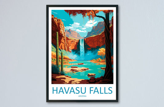 Havasu Falls Travel Print Wall Art Havasu Falls Wall Hanging Home Décor Havasu Falls Gift Art Lovers Arizona Art Lover Gift Arizona Print