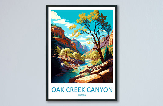 Oak Creek Canyon Travel Print Wall Art Oak Creek Canyon Wall Hanging Home Décor Oak Creek Canyon Gift Art Lovers Arizona Art Lover Gift