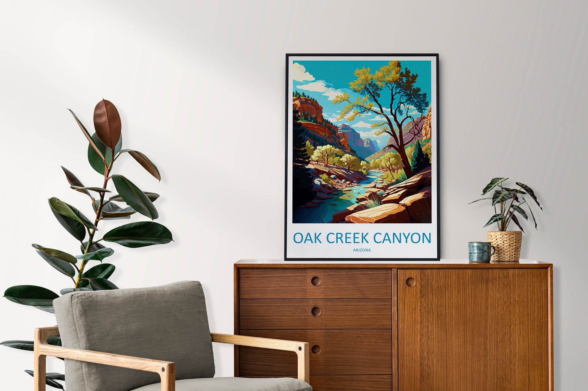 Oak Creek Canyon Travel Print Wall Art Oak Creek Canyon Wall Hanging Home Décor Oak Creek Canyon Gift Art Lovers Arizona Art Lover Gift