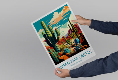 Organ Pipe Cactus National Monument Travel Print Wall Art Organ Pipe Cactus Wall Hanging Home Décor Organ Pipe Cactus Gift Art Lover Arizona