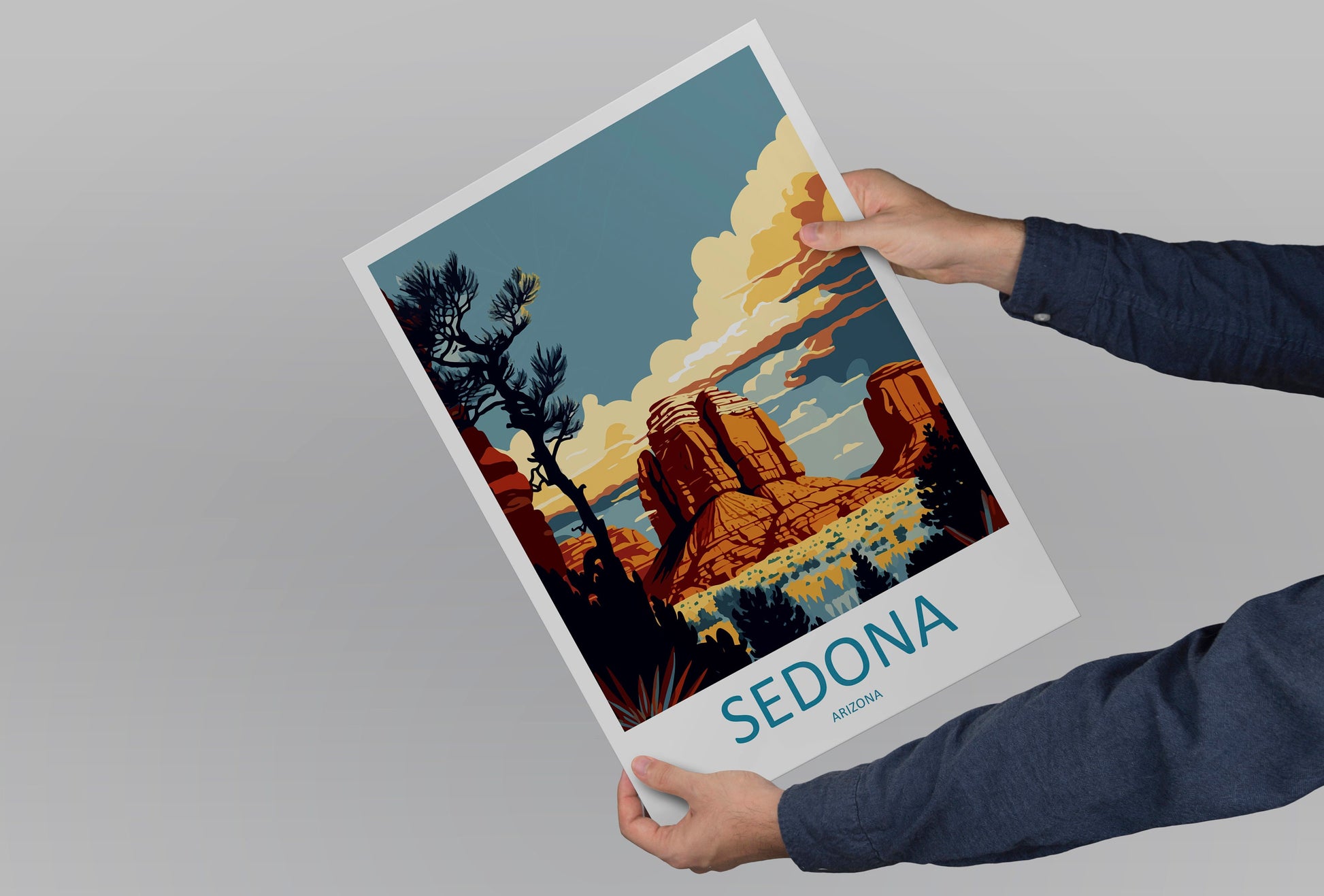 Sedona Travel Print Wall Art Sedona Wall Hanging Home Décor Sedona Gift Art Lovers Arizona Art Lover Gift Arizona Print Decor