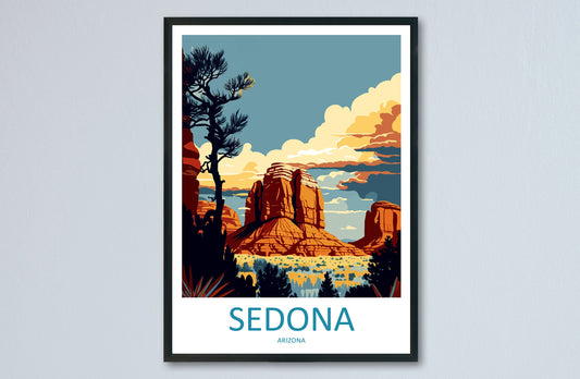 Sedona Travel Print Wall Art Sedona Wall Hanging Home Décor Sedona Gift Art Lovers Arizona Art Lover Gift Arizona Print Decor