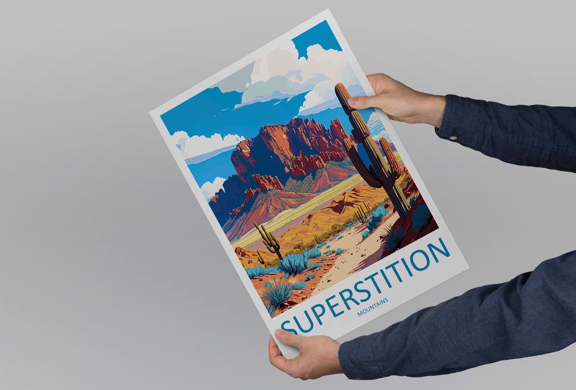 Superstition Mountains Travel Print Wall Art Superstition Mountains Wall Hanging Home Décor Superstition Mountains Gift Art Lovers Arizona