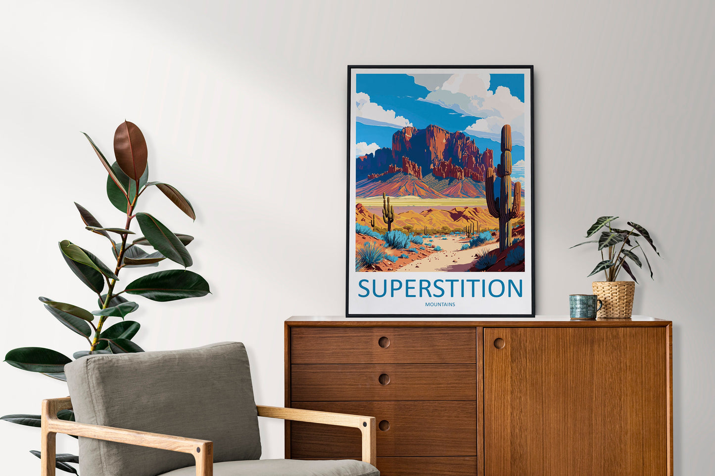 Superstition Mountains Travel Print Wall Art Superstition Mountains Wall Hanging Home Décor Superstition Mountains Gift Art Lovers Arizona