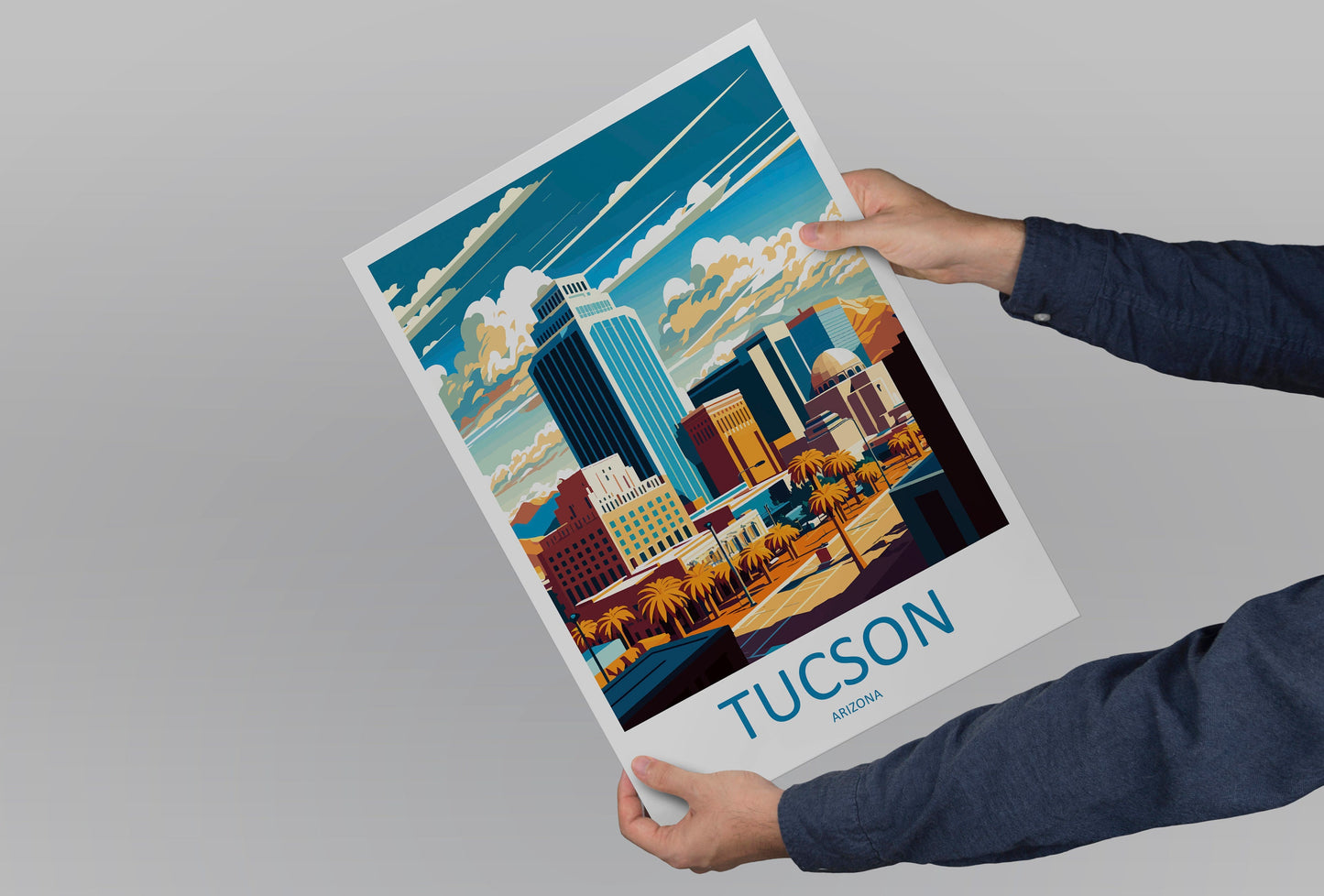 Tucson Travel Print Wall Art Tucson Wall Hanging Home Décor Tucson Gift Art Lovers Arizona Art Lover Gift Arizona Print Decor