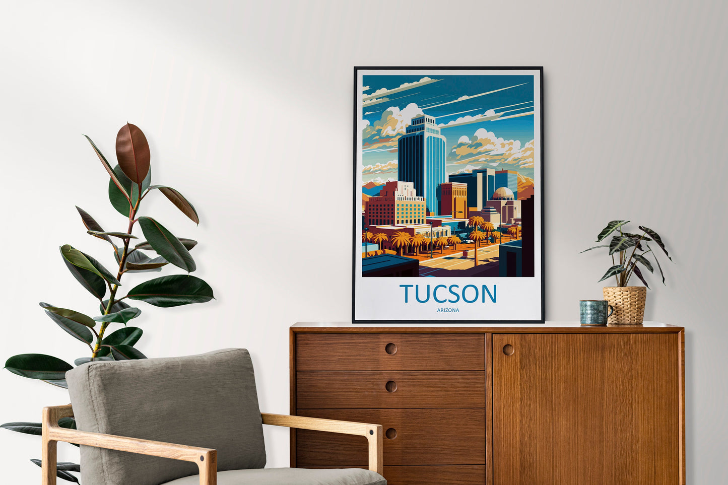 Tucson Travel Print Wall Art Tucson Wall Hanging Home Décor Tucson Gift Art Lovers Arizona Art Lover Gift Arizona Print Decor