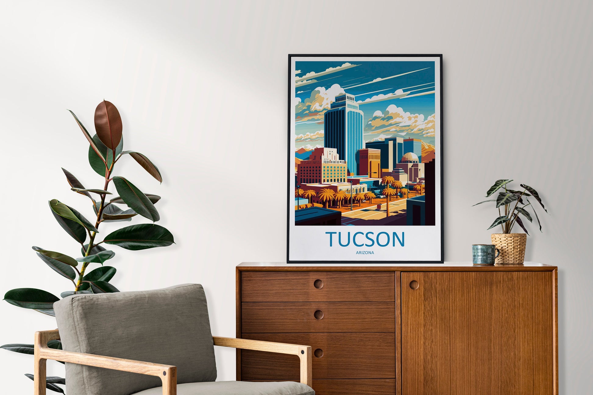 Tucson Travel Print Wall Art Tucson Wall Hanging Home Décor Tucson Gift Art Lovers Arizona Art Lover Gift Arizona Print Decor
