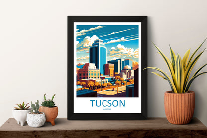 Tucson Travel Print Wall Art Tucson Wall Hanging Home Décor Tucson Gift Art Lovers Arizona Art Lover Gift Arizona Print Decor