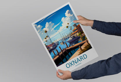 Oxnard Travel Print Wall Art Oxnard Wall Hanging Home Décor Oxnard Gift Art Lovers California Art Lover Gift California Art