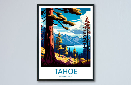 Tahoe National Forest Travel Print Wall Art Tahoe National Forest Wall Hanging Home Décor Tahoe National Forest Gift Art Lovers California