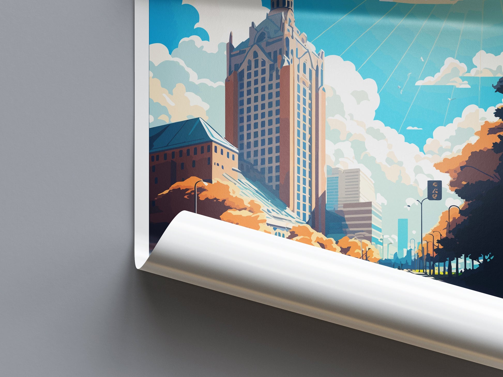 Katowice Travel Print Wall Art Katowice Wall Hanging Home Décor Katowice Gift Art Lovers Poland Art Lover Gift Katowice Travel Wall Art