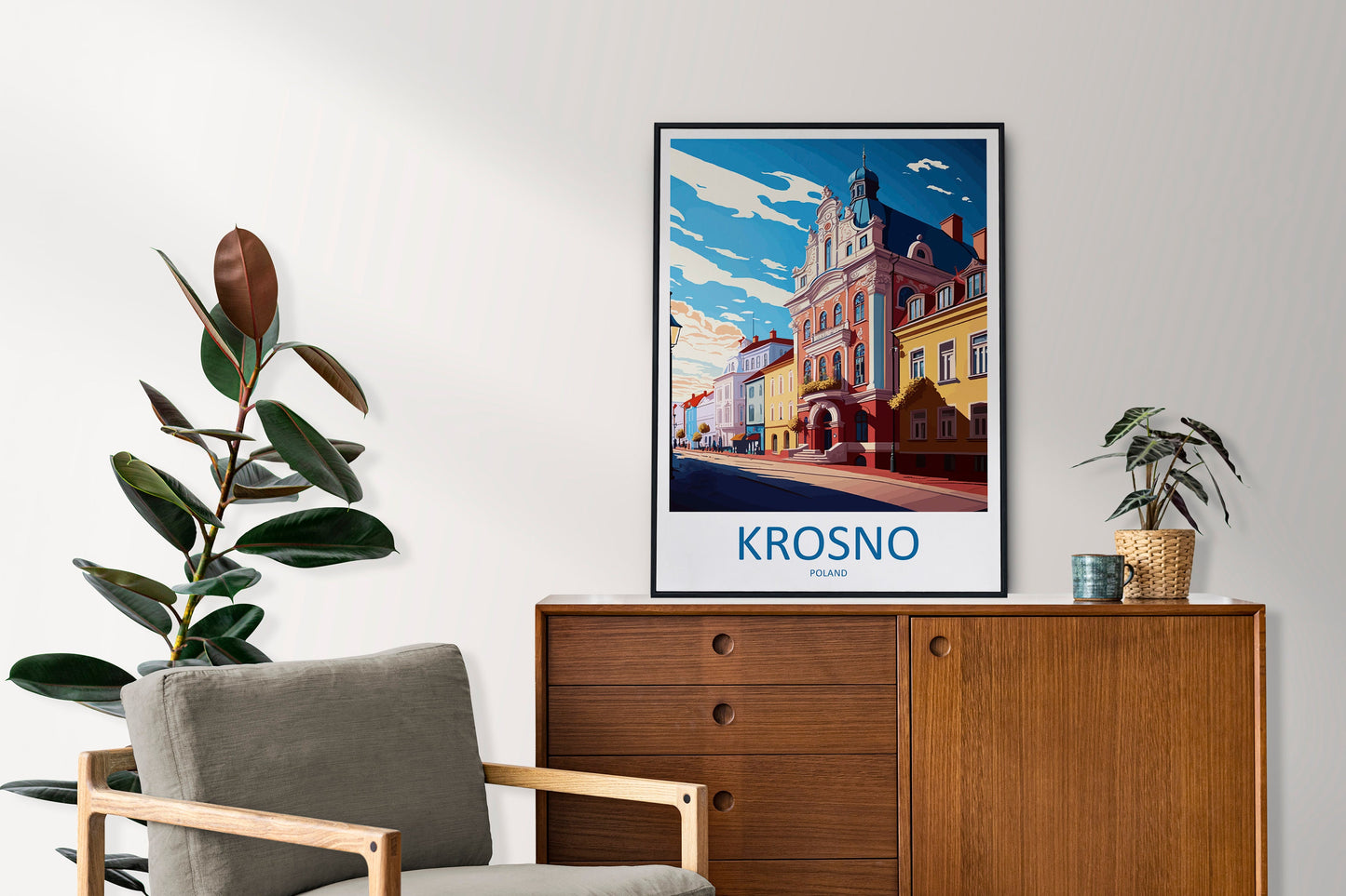 Krosno Travel Print Wall Art Krosno Wall Hanging Home Décor Krosno Gift Art Lovers Poland Art Lover Gift Krosno Travel Wall Art
