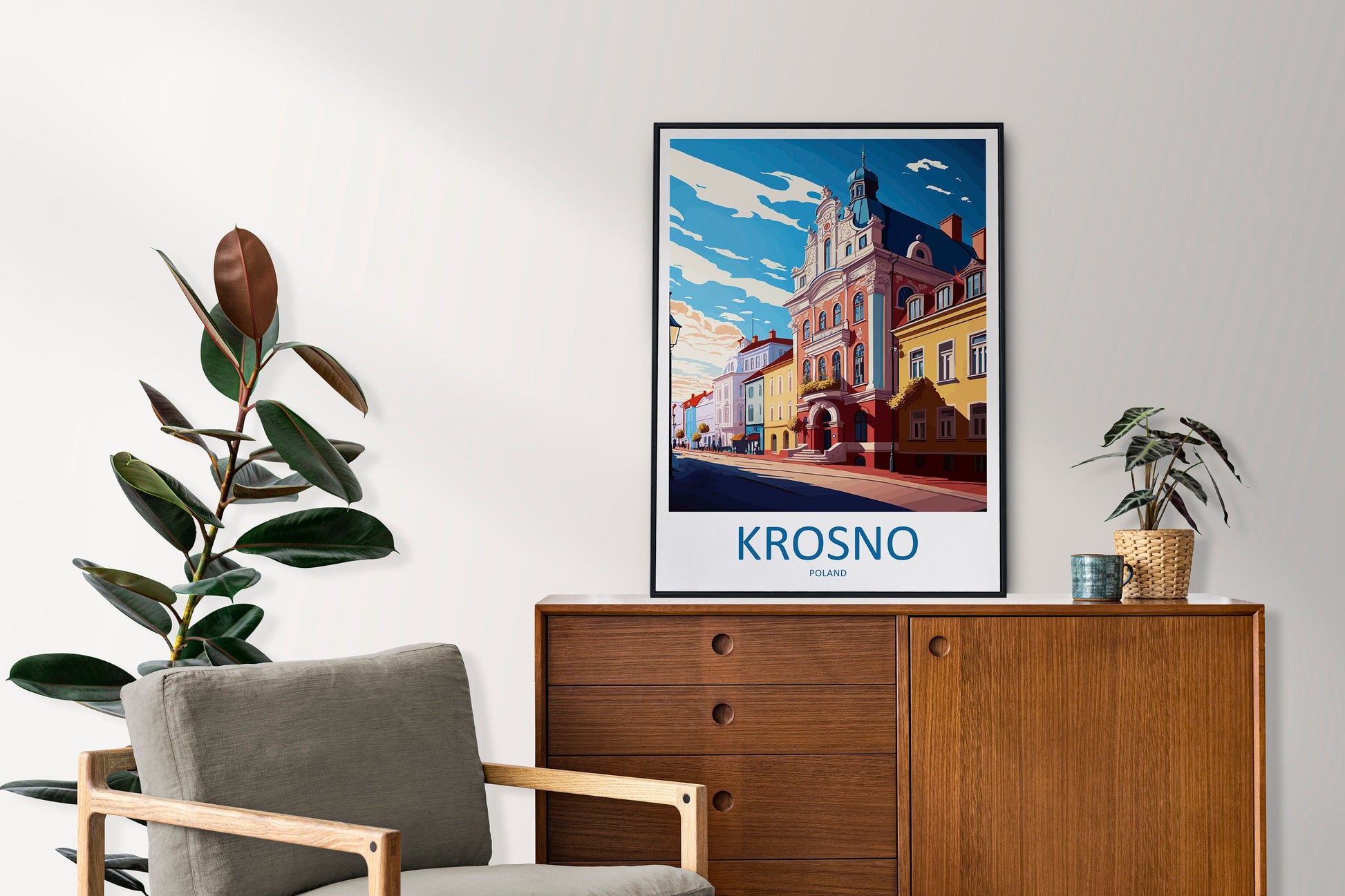Krosno Travel Print Wall Art Krosno Wall Hanging Home Décor Krosno Gift Art Lovers Poland Art Lover Gift Krosno Travel Wall Art