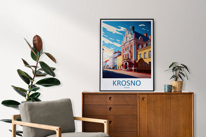 Krosno Travel Print Wall Art Krosno Wall Hanging Home Décor Krosno Gift Art Lovers Poland Art Lover Gift Krosno Travel Wall Art