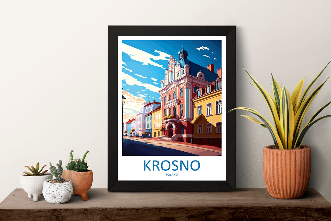 Krosno Travel Print Wall Art Krosno Wall Hanging Home Décor Krosno Gift Art Lovers Poland Art Lover Gift Krosno Travel Wall Art
