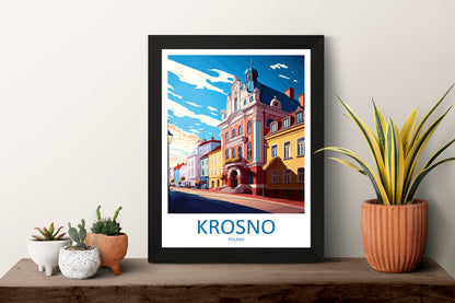 Krosno Travel Print Wall Art Krosno Wall Hanging Home Décor Krosno Gift Art Lovers Poland Art Lover Gift Krosno Travel Wall Art