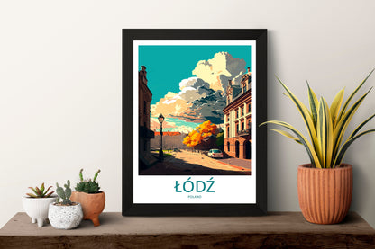 Łódź Travel Print Wall Art Łódź Wall Hanging Home Décor Łódź Gift Art Lovers Poland Art Lover Gift Łódź Travel Wall Art