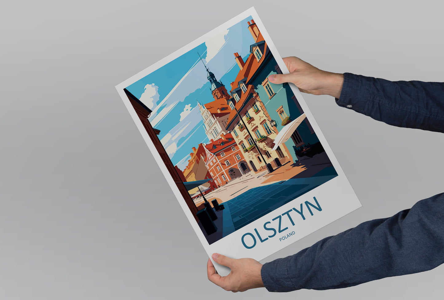Olsztyn Travel Print Wall Art Olsztyn Wall Hanging Home Décor Olsztyn Gift Art Lovers Poland Art Lover Gift Olsztyn Travel Wall Art