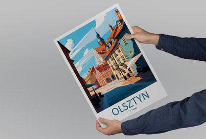 Olsztyn Travel Print Wall Art Olsztyn Wall Hanging Home Décor Olsztyn Gift Art Lovers Poland Art Lover Gift Olsztyn Travel Wall Art