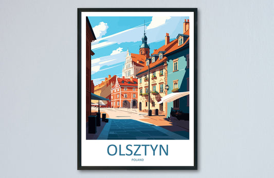 Olsztyn Travel Print Wall Art Olsztyn Wall Hanging Home Décor Olsztyn Gift Art Lovers Poland Art Lover Gift Olsztyn Travel Wall Art