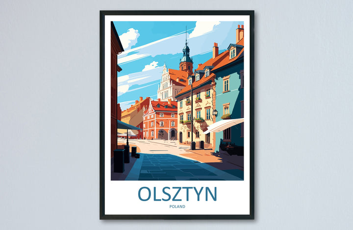 Olsztyn Travel Print Wall Art Olsztyn Wall Hanging Home Décor Olsztyn Gift Art Lovers Poland Art Lover Gift Olsztyn Travel Wall Art