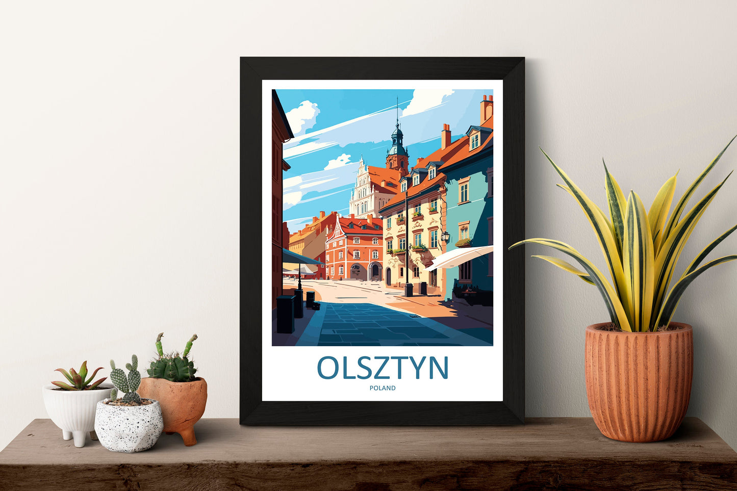 Olsztyn Travel Print Wall Art Olsztyn Wall Hanging Home Décor Olsztyn Gift Art Lovers Poland Art Lover Gift Olsztyn Travel Wall Art