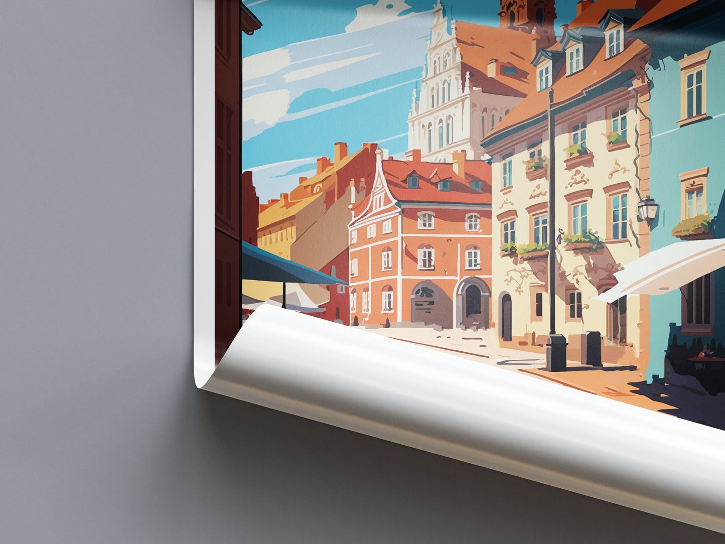 Olsztyn Travel Print Wall Art Olsztyn Wall Hanging Home Décor Olsztyn Gift Art Lovers Poland Art Lover Gift Olsztyn Travel Wall Art