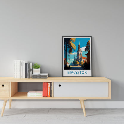 Białystok Travel Print Wall Art Białystok Wall Hanging Home Décor Białystok Gift Art Lovers Poland Art Lover Gift Białystok Travel Wall Art