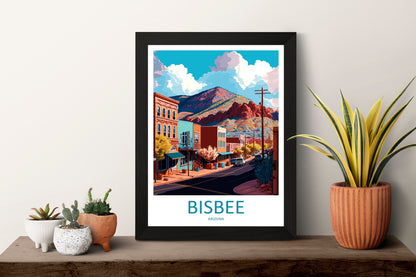 Bisbee Travel Print Wall Art Bisbee Lake Wall Hanging Home Décor Bisbee Lake Gift Art Lovers Arizona Art Lover Gift Arizona Print
