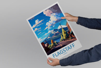 Flagstaff Travel Print Wall Art Flagstaff Wall Hanging Home Décor Flagstaff Gift Art Lovers Arizona Art Lover Gift Arizona Travel Print