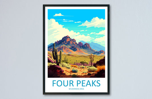 Four Peaks Wilderness Area Travel Print Wall Art Four Peaks Wall Hanging Home Décor Four Peaks Gift Art Lovers Arizona Art Lover Arizona
