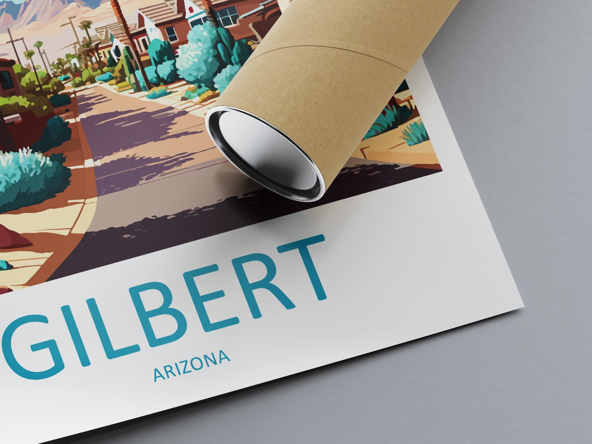 Gilbert Travel Print Wall Art Gilbert Wall Hanging Home Décor Gilbert Gift Art Lovers Arizona Art Lover Gift Arizona Travel Print