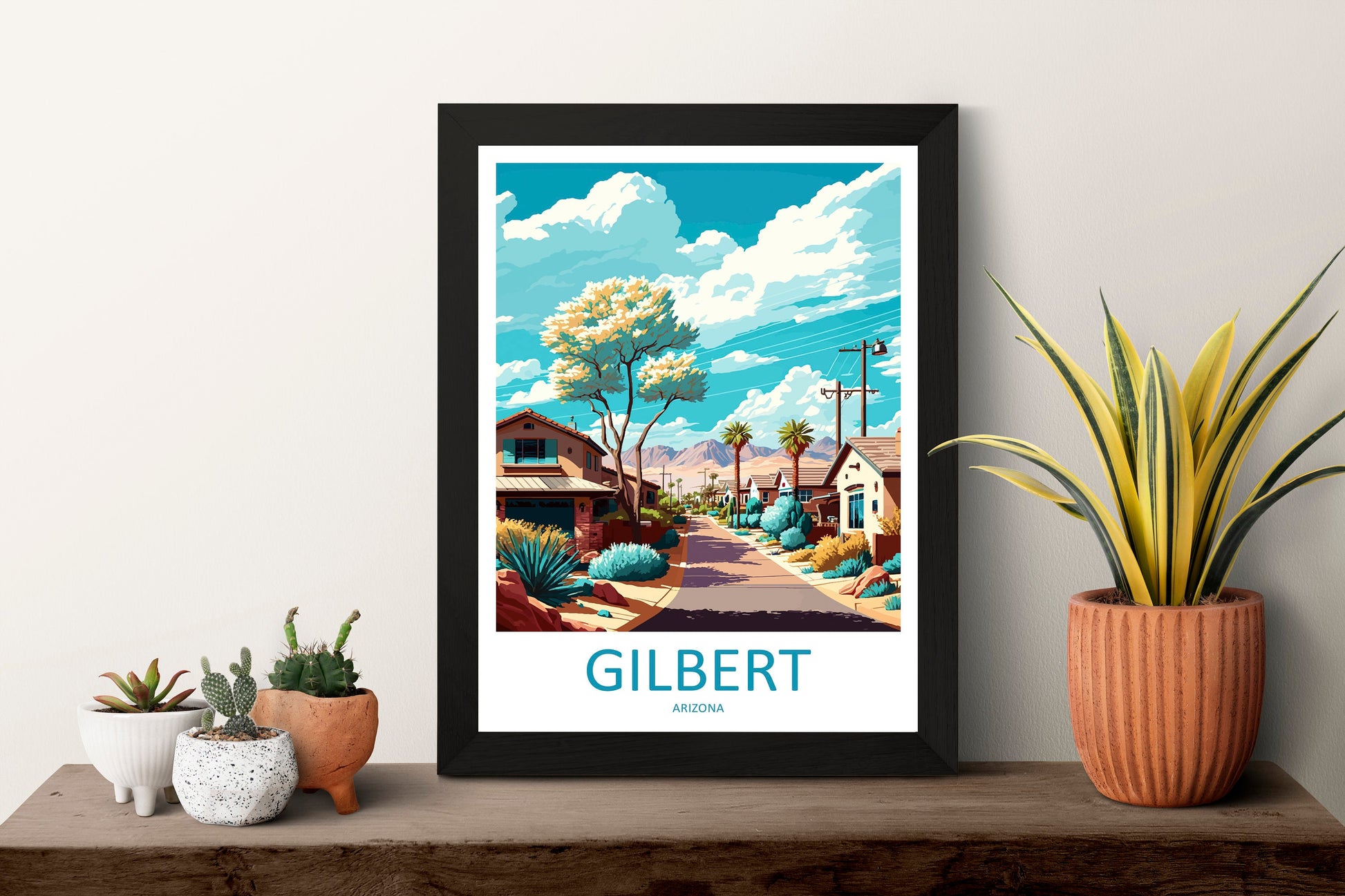 Gilbert Travel Print Wall Art Gilbert Wall Hanging Home Décor Gilbert Gift Art Lovers Arizona Art Lover Gift Arizona Travel Print