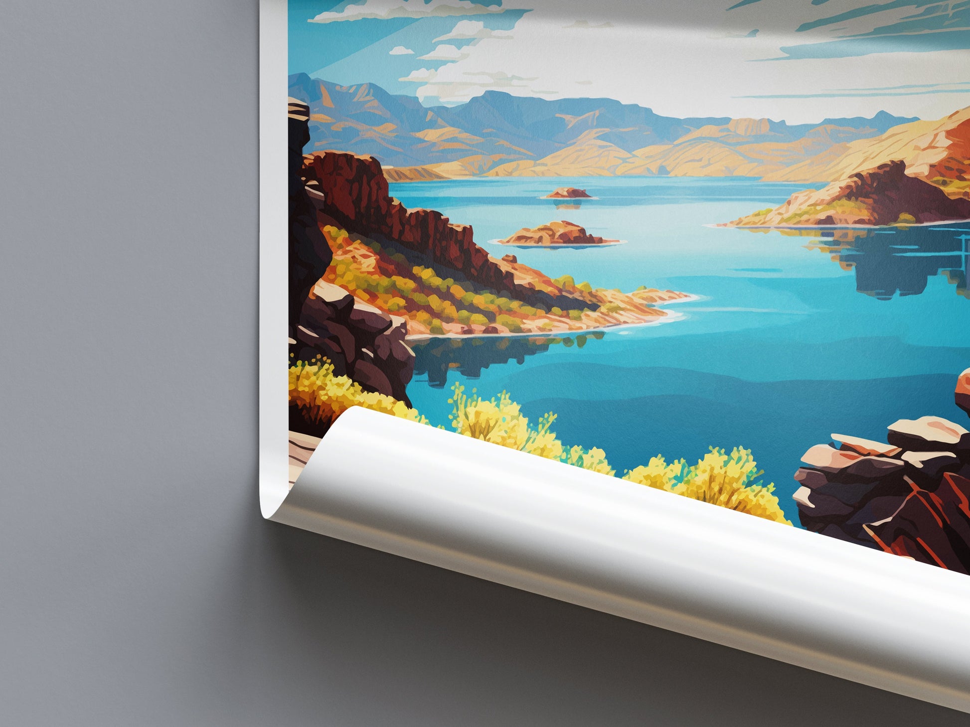 Lake Pleasant Travel Print Wall Art Lake Pleasant Wall Hanging Home Décor Lake Pleasant Gift Art Lovers Arizona Art Lover Gift Arizona Art