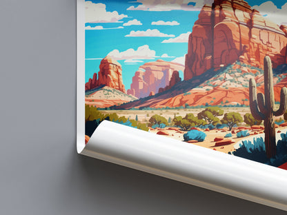 Red Rock State Park Travel Print Wall Art Red Rock State Park Wall Hanging Home Décor Red Rock State Park Gift Art Lovers Arizona Art Gift
