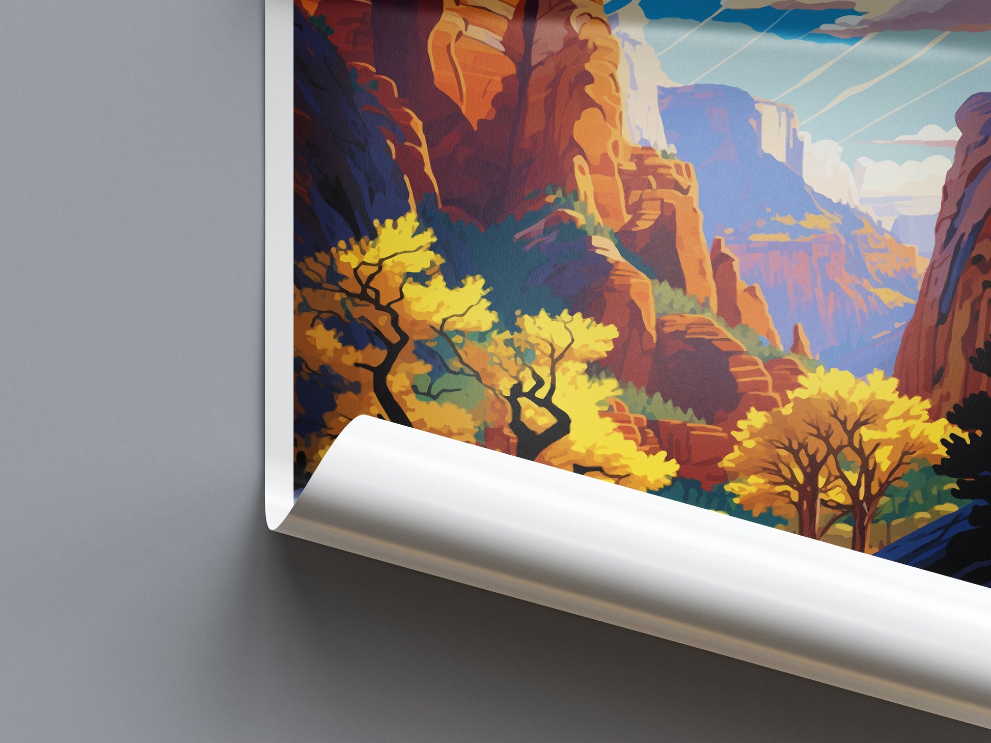 Zion National Park Travel Print Wall Art Zion National Park Wall Hanging Home Décor Zion National Park Gift Art Lovers Arizona Art Lover