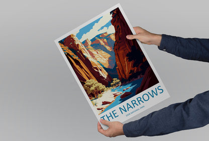 Zion National Park The Narrows Travel Print Wall Art Zion National Park Wall Hanging Home Décor Zion National Park Gift Art Lover Arizona