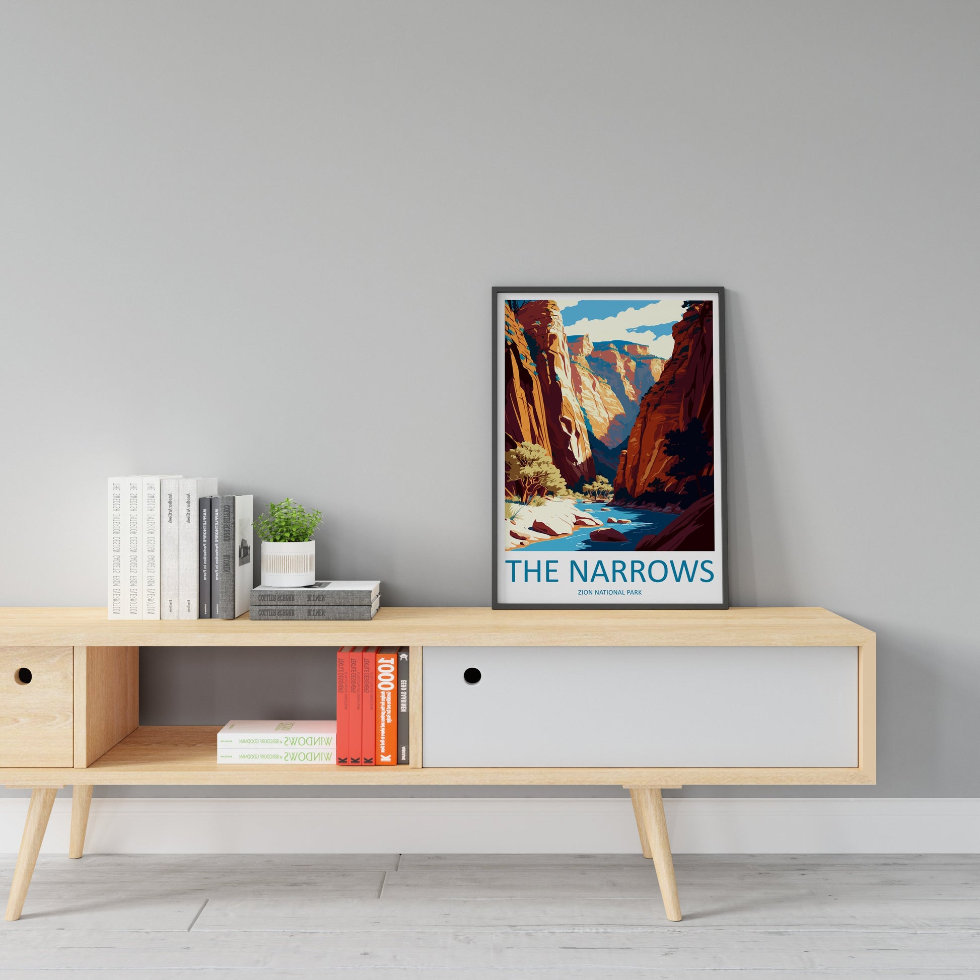 Zion National Park The Narrows Travel Print Wall Art Zion National Park Wall Hanging Home Décor Zion National Park Gift Art Lover Arizona