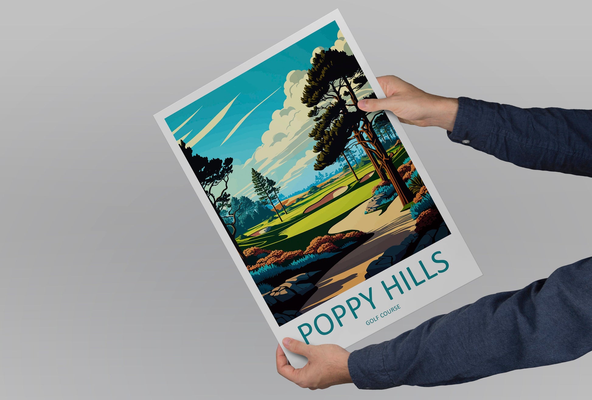 Poppy Hills Golf Course Travel Print Wall Art Poppy Hills Golf Course Wall Hanging Home Décor Poppy Hills Golf Course Gift Art Lovers Golf