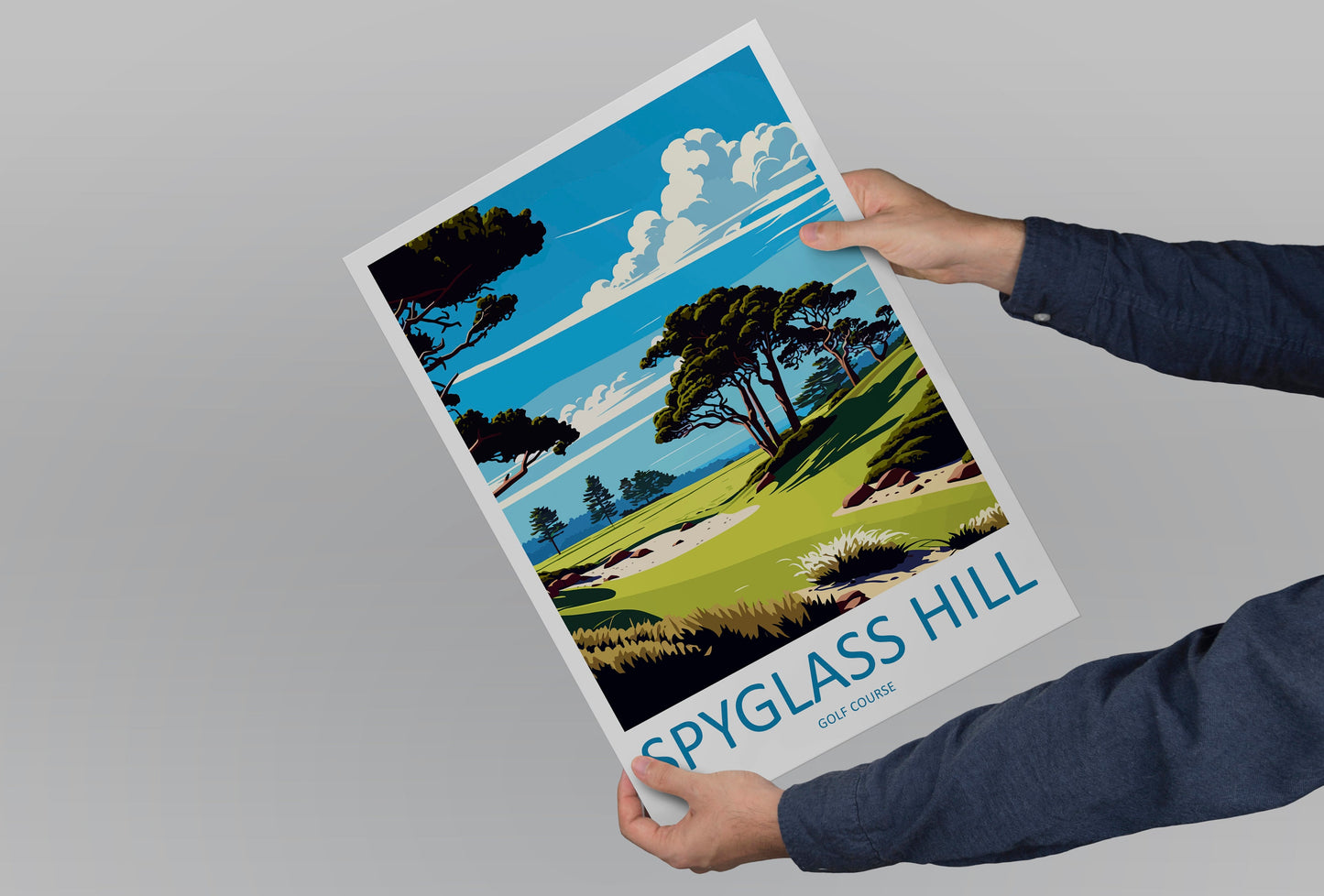 Spyglass Hill Golf Course Travel Print Wall Art Spyglass Hill Wall Hanging Home Décor Spyglass Hill Gift Art Lovers Golf Art Poster
