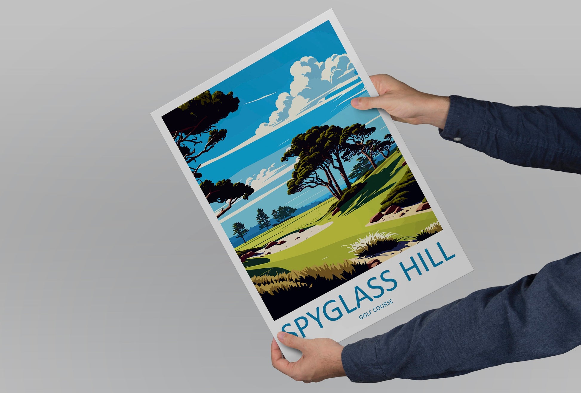 Spyglass Hill Golf Course Travel Print Wall Art Spyglass Hill Wall Hanging Home Décor Spyglass Hill Gift Art Lovers Golf Art Poster