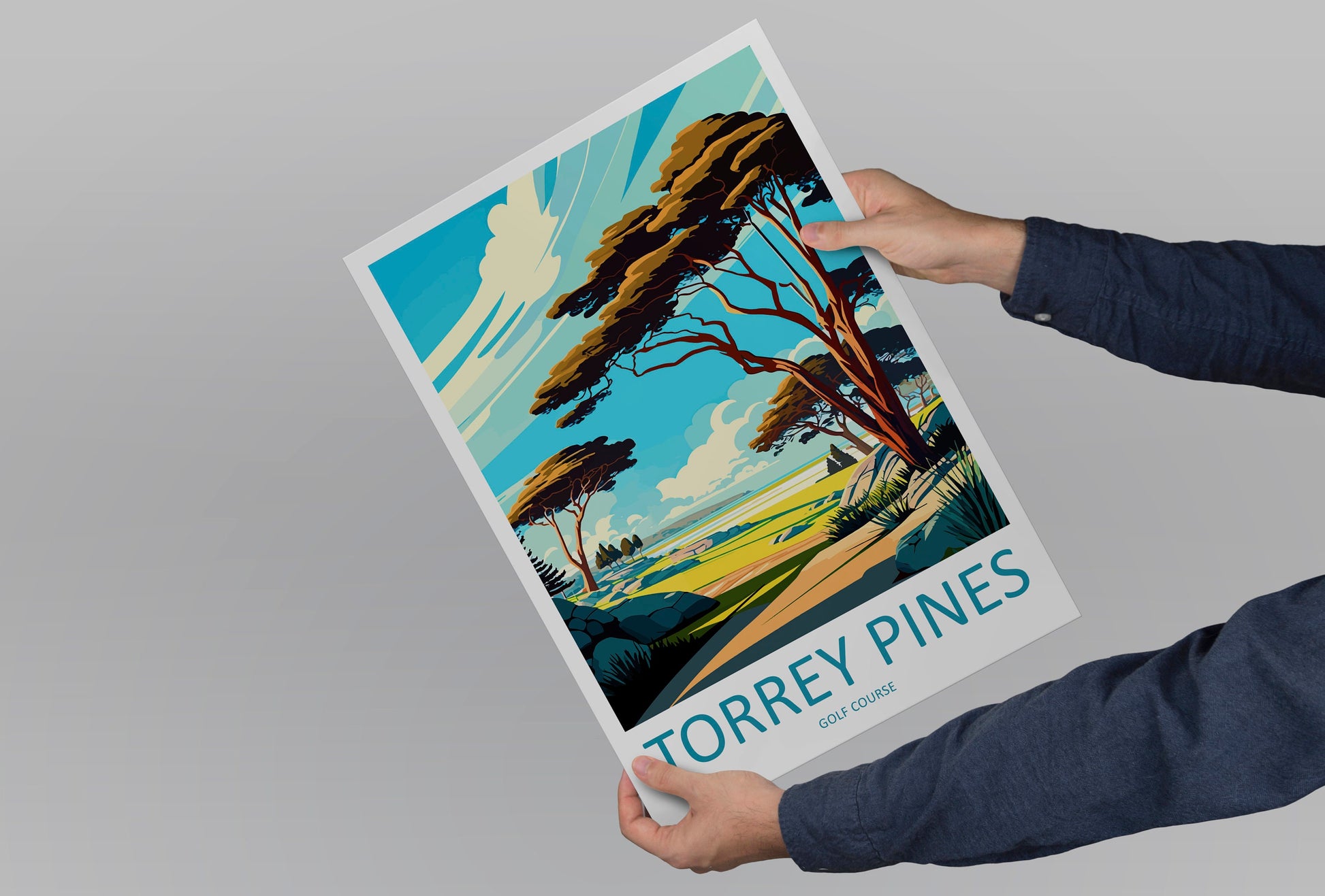 Torrey Pines Golf Course Travel Print Wall Art Torrey Pines Golf Course Wall Hanging Home Décor Torrey Pines Golf Course Gift Art Lovers