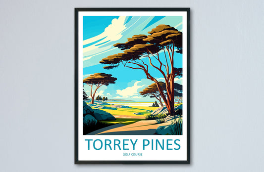 Torrey Pines Golf Course Travel Print Wall Art Torrey Pines Golf Course Wall Hanging Home Décor Torrey Pines Golf Course Gift Art Lovers