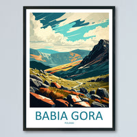 Babia Gora Travel Print Wall Art Babia Gora Wall Hanging Home Décor Babia Gora Gift Art Lovers Poland Art Lover Gift Babia Gora Travel Art